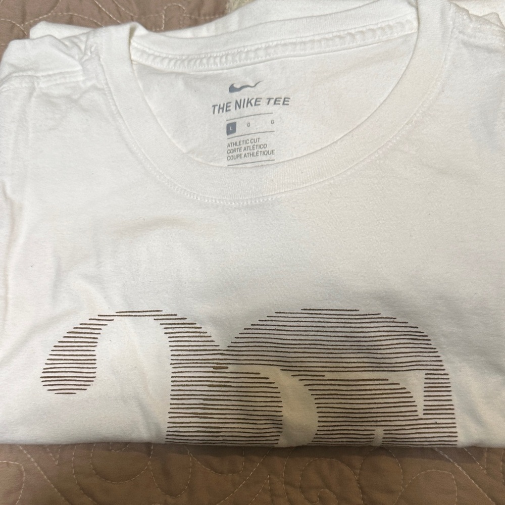 Nike White Tee with Subtle Graphic